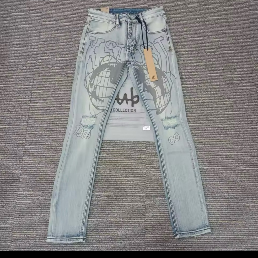 Light Blue Graphic Jeans